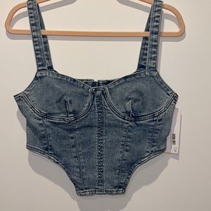Denim Crop Top- NWT